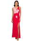 Women's V-Neck Colorblocked Sleeveless Gown