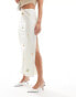 Фото #1 товара Emory Park satin slip midi skirt with ditsy floral in off white