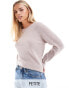 Фото #1 товара Vero Moda Petite round neck knitted jumper in blush melange