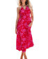 Women's Floral Print Halterneck Maxi Beach Dress Красный, XLARGE - фото #1