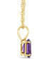 Фото #3 товара Amethyst Pendant Necklace (1-1/5 ct.t.w) in 14K Yellow Gold