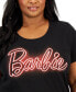 ფოტო #3 პროდუქტის Trendy Plus Size Barbie Graphic-Print T-Shirt