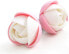 Фото #1 товара Серьги розовато-белые цветы пузетки