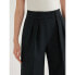 Фото #2 товара Scoop High Waist Pleated Wide Leg Crepe Pants Women's Pullon Black Size 14