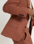 Фото #2 товара River Island linen slim suit jacket in rust