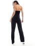 Фото #3 товара NA-KD velvet jumpsuit in black