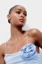 Фото #3 товара Платье из полиамида со сборками ZARA