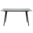 Фото #1 товара Meriden 31.5" X 55" Rectangular Solid Espresso Wood Table With Clear Glass Top
