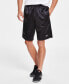 Фото #6 товара Men's Regular-Fit Mesh-Panel Satin Basketball Shorts