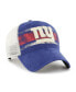 Men's Royal, White Distressed New York Giants Interlude MVP Trucker Snapback Hat