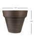 Фото #2 товара Gardener Select Wide Rim Flower Planter Brown 11.75" D x 9.75" H