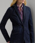 Фото #3 товара Women's One-Button Denim Blazer, Regular & Petite