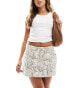 Фото #1 товара Bershka faux leather mini skirt in snakeskin print