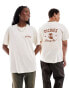 Dickies petersburg western back print t-shirt in off white- exclusive to asos