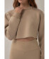 ფოტო #3 პროდუქტის Women's Loungewear Cropped Sweatshirt