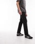 Topman smart slim chino trousers in black