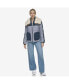 Women's Sheree Mixed Media Puffer With Denim and Faux Sherpa Jacket