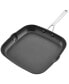 Hard Anodized Induction Nonstick Stovetop Grill Pan, 11.25", Matte Black