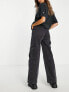 Фото #2 товара Weekday Julian cargo trousers in washed black