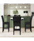 5-Piece Counter Height Dining Set with Faux Marble Table & PU-Leather Chairs