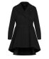 ფოტო #3 პროდუქტის Plus Size Hi Lo Frill Coat