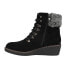 Фото #3 товара Corkys Fox Bay Round Toe Lace Up Wedge Womens Black Casual Boots 80-9951-BLCK