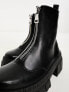 Фото #2 товара ASOS DESIGN Alliance chunky zip-front boots in black