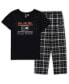 Фото #2 товара Women's Black Philadelphia Flyers Plus Size Lodge T-shirt and Pants Sleep Set