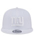 Фото #4 товара Men's New York Giants Main White on White 9Fifty Snapback Hat