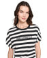 ფოტო #4 პროდუქტის Women's Striped Logo T-Shirt