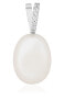 Фото #1 товара Beautiful white gold pendant with pearl 14/966.351ZIR