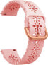 Фото #1 товара Silikonový řemínek s květinovým vzorem 20 mm - Pink