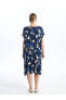 Фото #13 товара Платье женское с коротким рукавом LC WAIKIKI Grace V-образным вырезом с цветочным узором