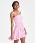 Фото #1 товара Juniors' Smocked Swim Cover-Up Dress, Created for Macy's
