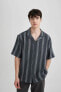 Фото #5 товара Рубашка мужская Defacto Relax Fit полосатая модель B6563ax24sm