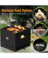 4-in-1 Multipurpose Outdoor Pizza Oven Wood Fired 2-Layer Detachable Oven
