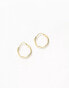 Фото #2 товара Kingsley Ryan 15mm hexagon hoop in gold plated