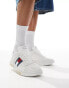 Фото #1 товара Tommy Jeans Brooklyn flag trainers in white