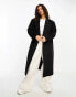 Фото #4 товара ASOS DESIGN Petite oversized dad coat in black pinstripe