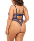 Фото #2 товара Plus Size Andie Lace Teddy with Front Crossing Elastic Detail