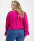 Plus Size Surplice-Neck Blouse, Created for Macy's