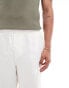 Фото #3 товара ASOS DESIGN linen jort shorts in white