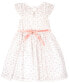 Toddler Girls Flutter Sleeve Allover Printed Lace Dress