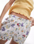 Фото #5 товара Topshop floral bloomer short in white