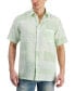 Фото #1 товара Men's Patchwork Geo-Print Short-Sleeve Linen Shirt, Created for Macy's