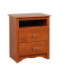 Фото #9 товара Monterey Tall 2-Drawer Nightstand with Open Shelf