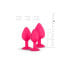 Фото #5 товара 3 Pieces Butt Plug Set with Crystal Silicone Pink