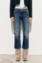 Фото #3 товара Джинсы trf straight cropped с низкой посадкой ZARA