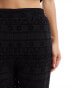 Фото #4 товара ASOS DESIGN broderie trouser co-ord in black