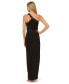 ფოტო #2 პროდუქტის Women's Asymmetric Sequin Trim Sleeveless Gown